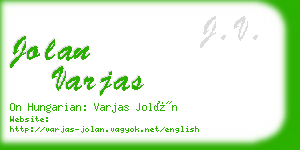 jolan varjas business card